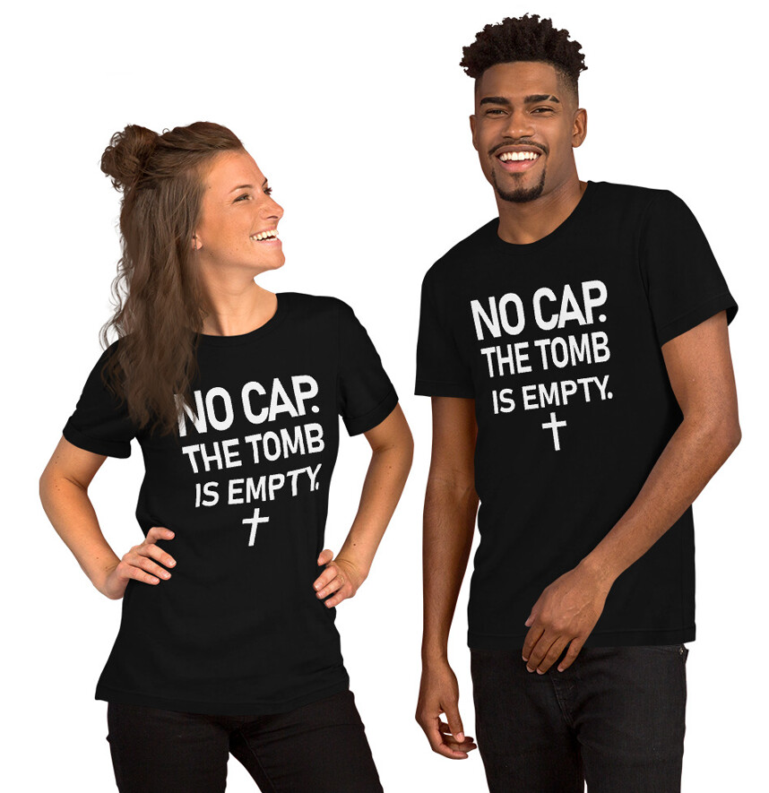 DigiChurch's tweet photo. No Cap. The Tomb is Empty.
Unapologetic Faith. Streetwear Energy. This isn’t just a tee—it’s a bold statement of truth. “No Cap. The Tomb is Empty.”  https://t.co/JFeQz1o02g https://t.co/jKBIl2N5vO