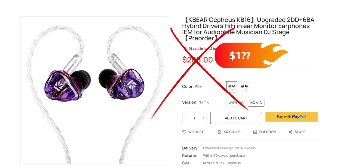 KeepHifiStore's tweet image. 📢 KBEAR Cepheus Surprise Debut Discount 
⏰It will be released at 3⃣pm (CST), limited to 🔟 times.

#Keephifi #Cepheus #Discounted