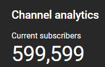 We hit 600k TODAY!