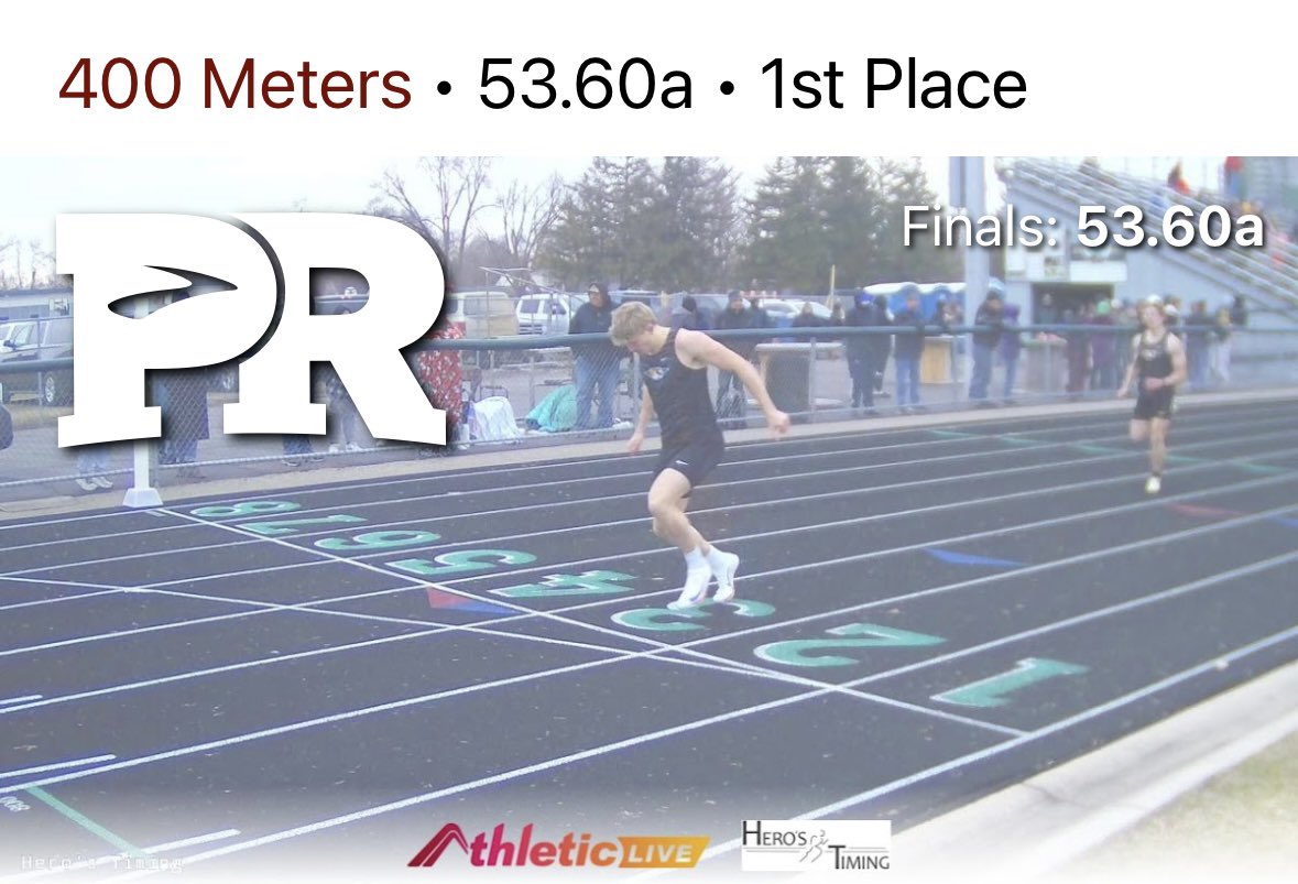 Back to back 400 meter dash PRs