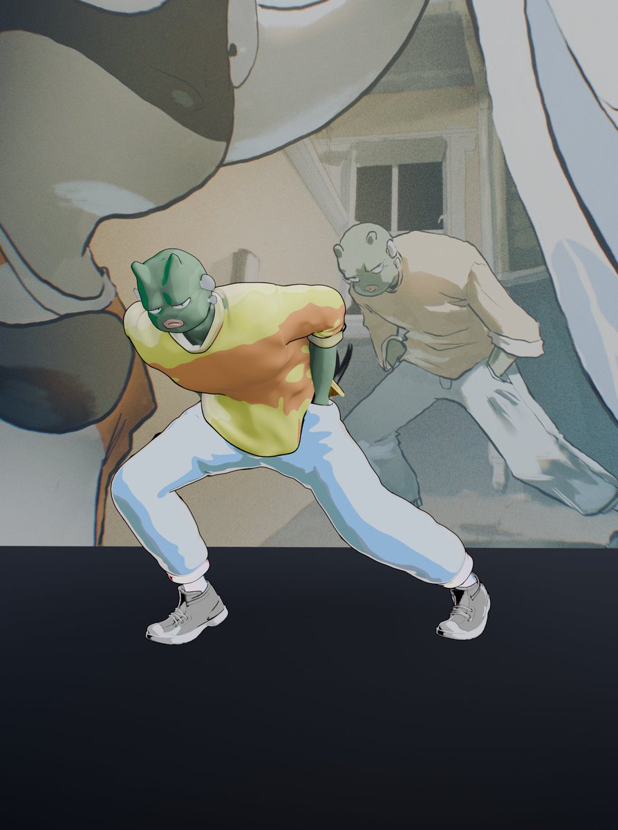 MoMo3DWorks's tweet photo. #WIP for @ThinTallTee 
Few things to tweek but getting there

#blender #b3d #modeling #cellshade https://t.co/rPlJu26YRC