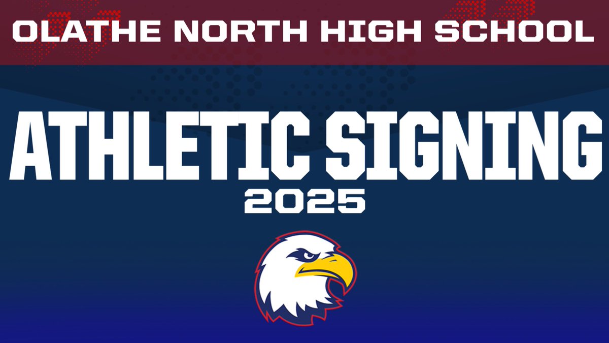 It’s athletic signing day tomorrow and we are so excited to celebrate 24 Olathe North athletes 🦅