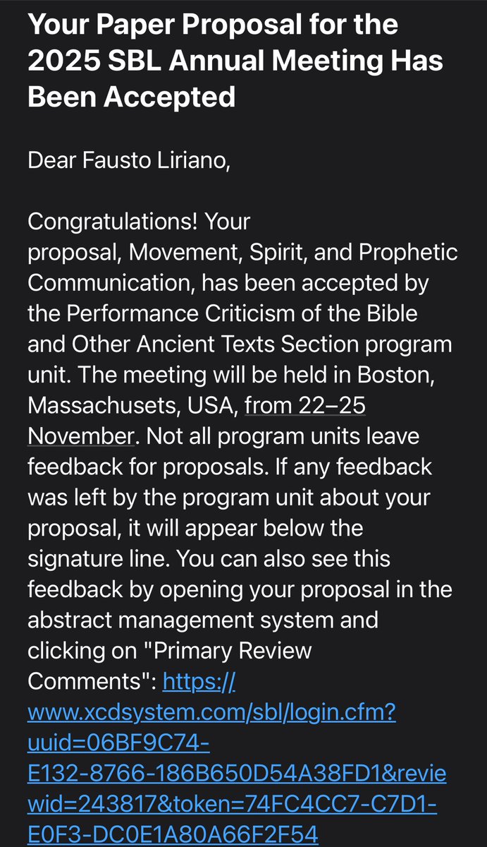 Well… here we go!
Happy that my proposal was accepted for the <a href="/SBLsite/">SBL</a> Annual Meeting. 🥶
I will also be co-presenting another paper with the great <a href="/drchiphardy/">Chip Hardy</a> in the Bible Translation unit.