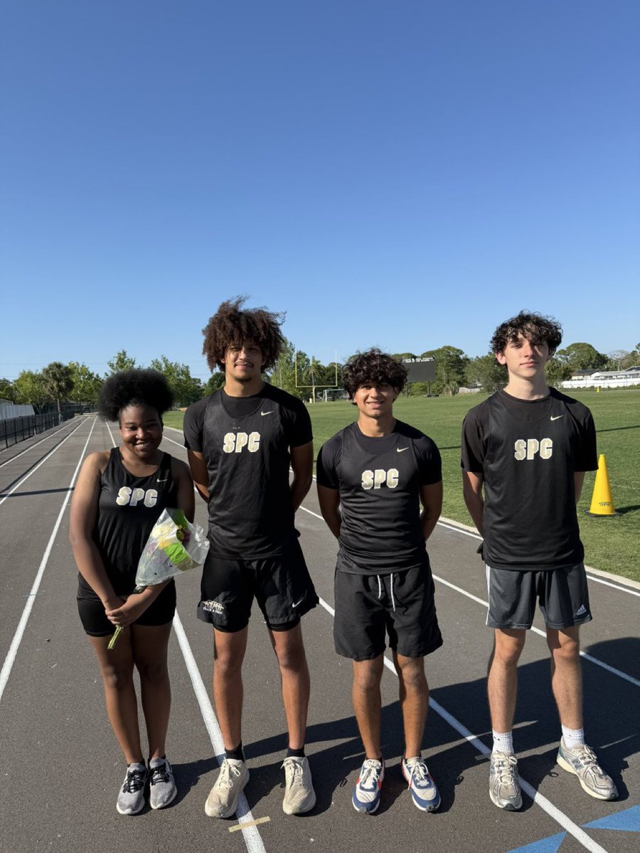 Honoring our 4 Track &amp; Field seniors! Going to miss Owen Bastow, Alejandro Leyton, Justice Watts, and Logan Pinto. Go Barons!