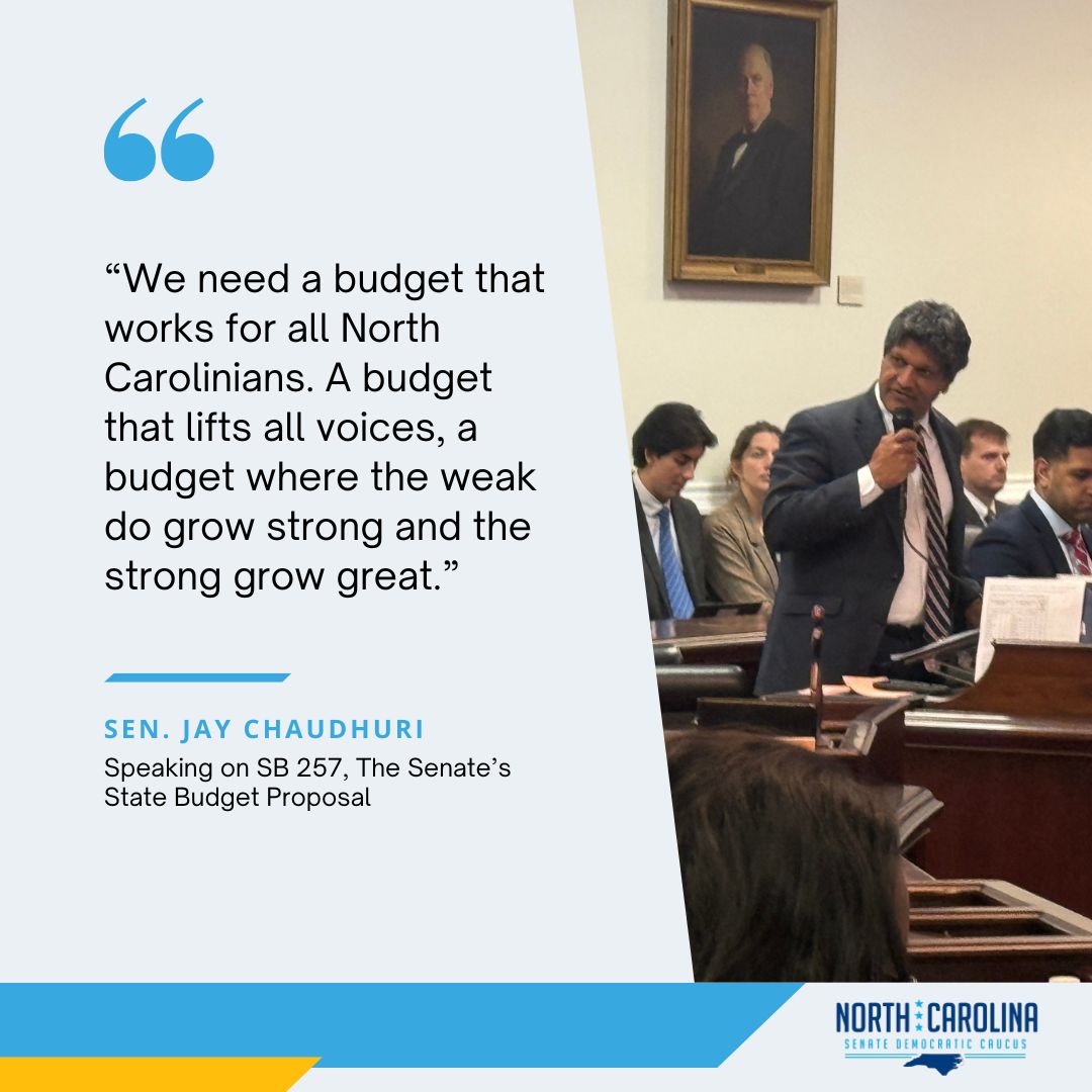 NC Senate Democrats (@ncsenatedems) on Twitter photo Senator <a href="/jay_chaudhuri/">Sen. Jay Chaudhuri</a>'s effort to bolster Medicaid was just blocked. Senate Democrats spent over a decade fighting for Medicaid, and we’re not giving up now. #ncpol Senator <a href="/jay_chaudhuri/">Sen. Jay Chaudhuri</a>'s effort to bolster Medicaid was just blocked. Senate Democrats spent over a decade fighting for Medicaid, and we’re not giving up now. #ncpol