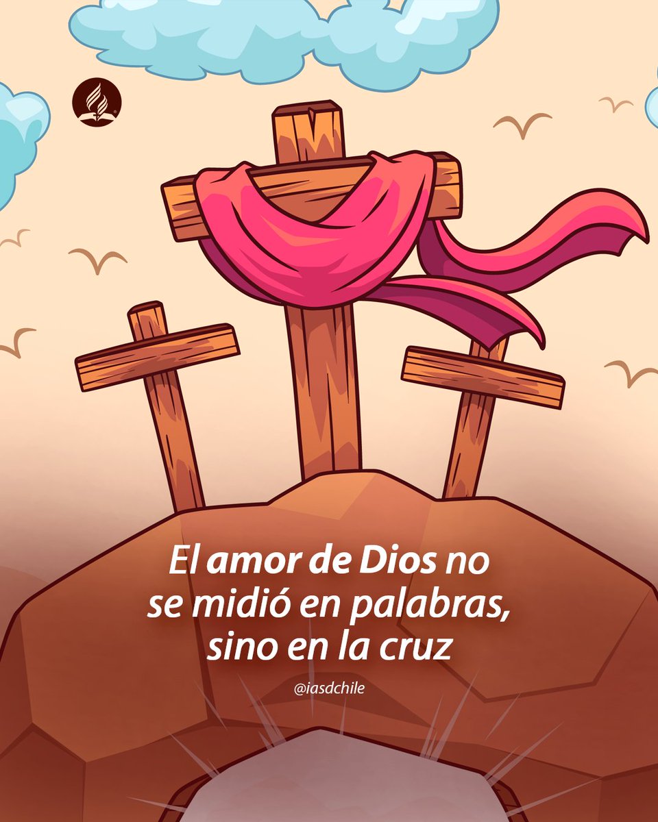 iasdchile's tweet photo. El mayor acto de #amor no vino en forma de discurso, sino en sacrificio. #JESÚS no solo habló de amor, lo demostró entregando su vida por ti.
🙏 ¡Vive agradeciendo por ese amor que transforma, perdona y restaura!
#SemanaSanta #Pascua #DiosTeAma https://t.co/f3Tmxo8v0j
