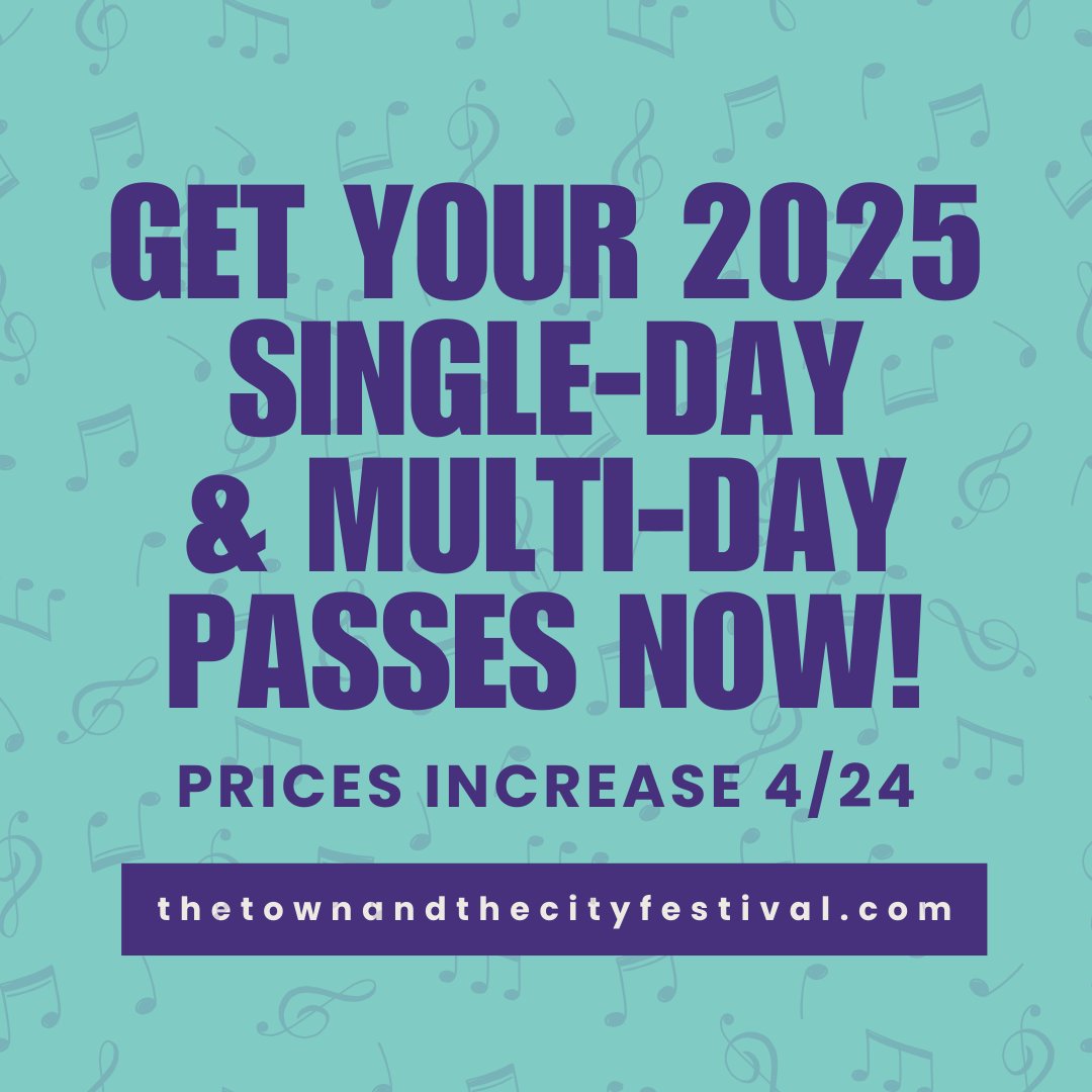 Single-day passes are JUST $40 &amp; multi-day passes are ONLY $70 through 4/23! Prices increase 4/24. Get the most out of your experience!

⇩ Links Below ⇩
Single-Day (Fri): ow.ly/a4WJ50UVmET
Single-Day (Sat): ow.ly/NlkH50UVmFT 
Multi-Day: ow.ly/rNW050UVmEH