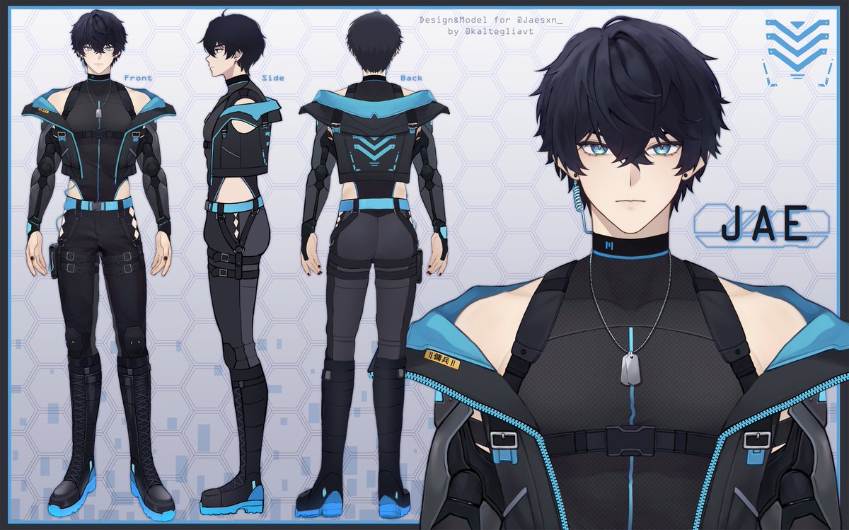 Jaesxn_'s tweet image. 🌧️Reference Sheet🔗

Jae - Nightfall Renegade
Captain of the Rebellion

Birthday: April 17
Height: 175cm
Illustrator: kaltegliavt 
Art Tag: #Jaesthetic