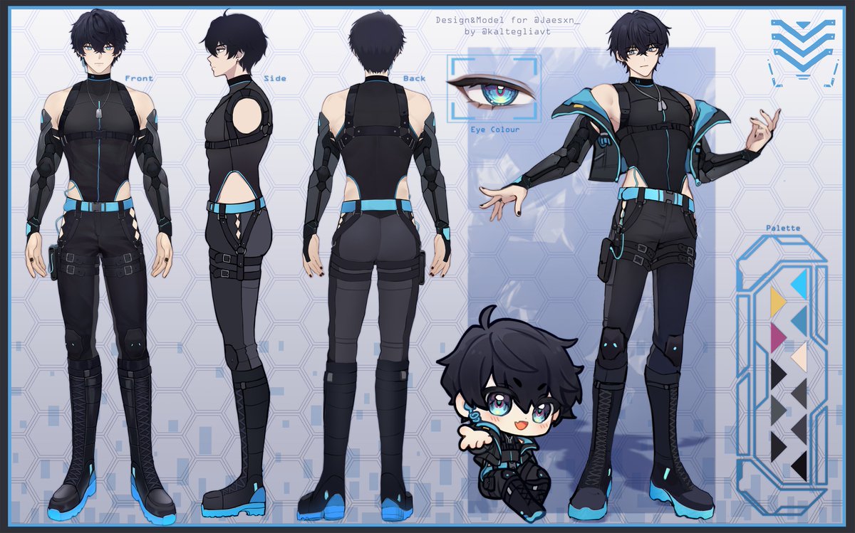 Jaesxn_'s tweet image. 🌧️Reference Sheet🔗

Jae - Nightfall Renegade
Captain of the Rebellion

Birthday: April 17
Height: 175cm
Illustrator: kaltegliavt 
Art Tag: #Jaesthetic
