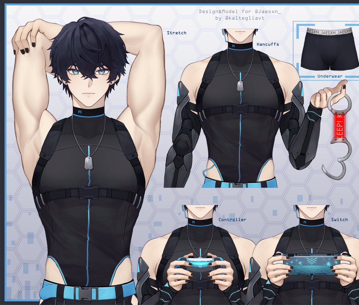 Jaesxn_'s tweet image. 🌧️Reference Sheet🔗

Jae - Nightfall Renegade
Captain of the Rebellion

Birthday: April 17
Height: 175cm
Illustrator: kaltegliavt 
Art Tag: #Jaesthetic