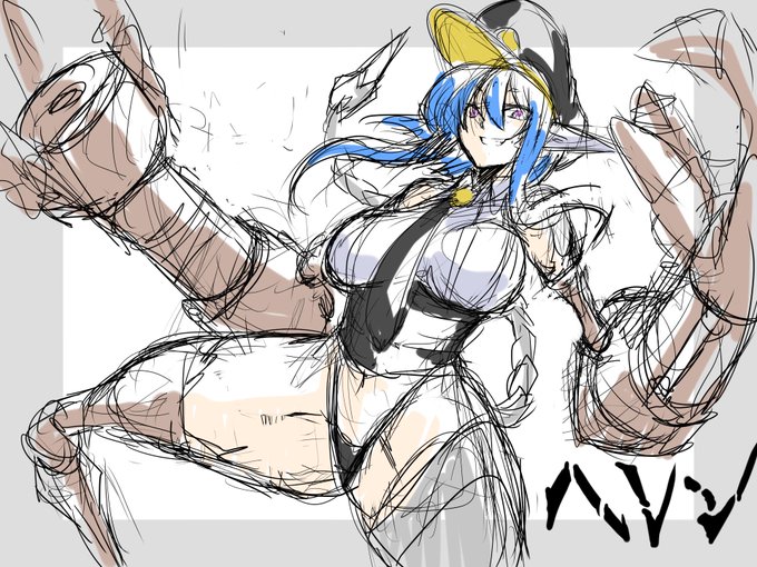 うちの子落書き・義手義足ガールのヘレンさんと魔人騎士のホープ 