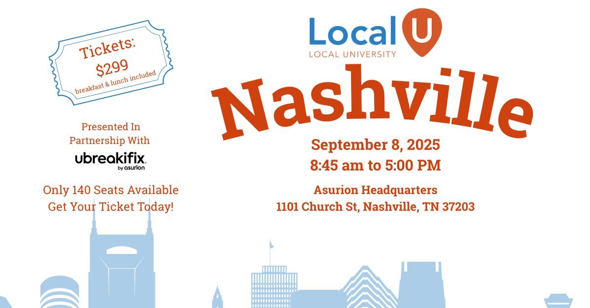 Local University (@localuniv) on Twitter photo Just confirmed an EPIC lineup for LocalU in Nashville on Sept 8, 2025!
Come join <a href="/Suzzicks/">Cindy Krum 📱</a> <a href="/crestodina/">Andy Crestodina</a> <a href="/noahlearner/">Noah Learner (thekraken on bluesky & clubhouse)</a> <a href="/brandonschmidt/">Brandon Schmidt</a> <a href="/JoyanneHawkins/">Joy Hawkins</a> <a href="/GregGifford/">Greg Gifford</a> <a href="/BradWetherall/">Brad Wetherall</a> and <a href="/krystal_taing/">Krystal Taing</a> - all on one stage sharing some incredible SEO Knowledge!
localu.org/nashville Just confirmed an EPIC lineup for LocalU in Nashville on Sept 8, 2025!
Come join <a href="/Suzzicks/">Cindy Krum 📱</a> <a href="/crestodina/">Andy Crestodina</a> <a href="/noahlearner/">Noah Learner (thekraken on bluesky & clubhouse)</a> <a href="/brandonschmidt/">Brandon Schmidt</a> <a href="/JoyanneHawkins/">Joy Hawkins</a> <a href="/GregGifford/">Greg Gifford</a> <a href="/BradWetherall/">Brad Wetherall</a> and <a href="/krystal_taing/">Krystal Taing</a> - all on one stage sharing some incredible SEO Knowledge!
localu.org/nashville