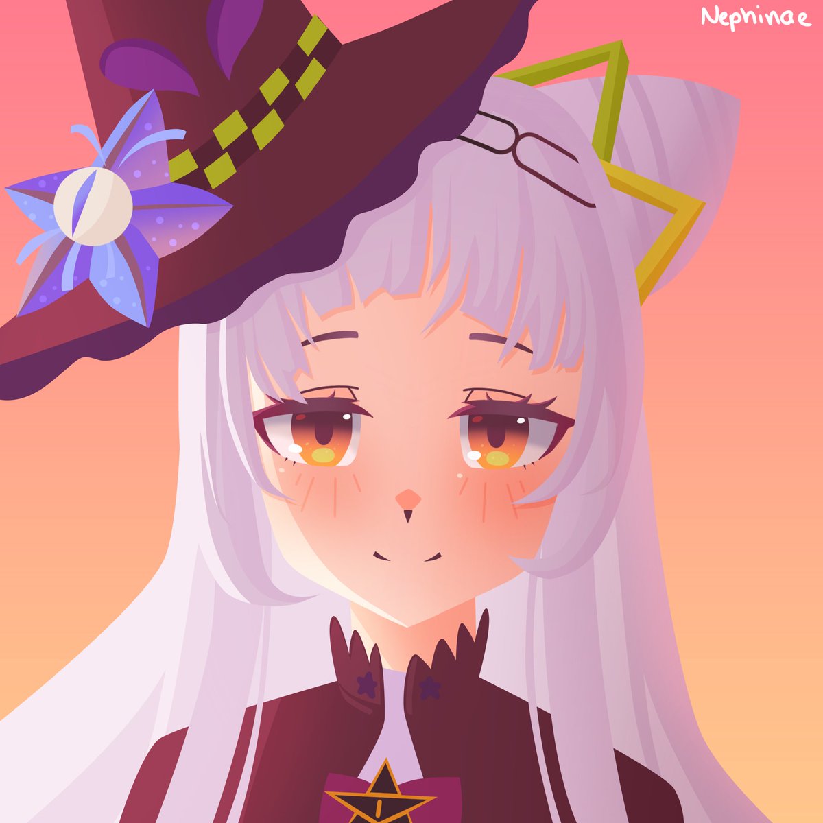 Nephinae's tweet image. Finished lineless Shion commission!! Thank you for the commission!! #シオンの書物 #anime #murasakishion #hololive #hololivejp