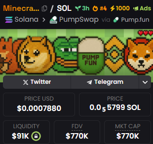 2x on $minecraft ✔️