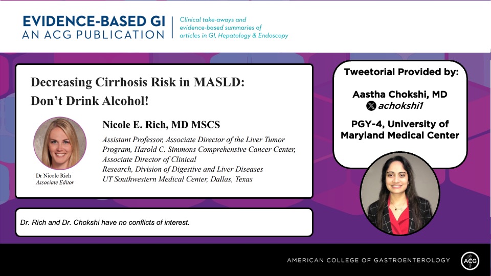 Evidence-Based GI: An ACG Publication (EBGI) (@acg_ebgi) on Twitter photo 1/ ⏰ for #EBGI Tweetorial🧵w/ <a href="/achokshi1/">Aastha Chokshi, MD</a>!
“Decreasing Cirrhosis Risk in MASLD: Don’t Drink Alcohol!”
📜Summary: shorturl.at/Be3iX
🎧shorturl.at/uhWEa
📰 shorturl.at/q0Of1
#GITwitter 1/ ⏰ for #EBGI Tweetorial🧵w/ <a href="/achokshi1/">Aastha Chokshi, MD</a>!
“Decreasing Cirrhosis Risk in MASLD: Don’t Drink Alcohol!”
📜Summary: shorturl.at/Be3iX
🎧shorturl.at/uhWEa
📰 shorturl.at/q0Of1
#GITwitter