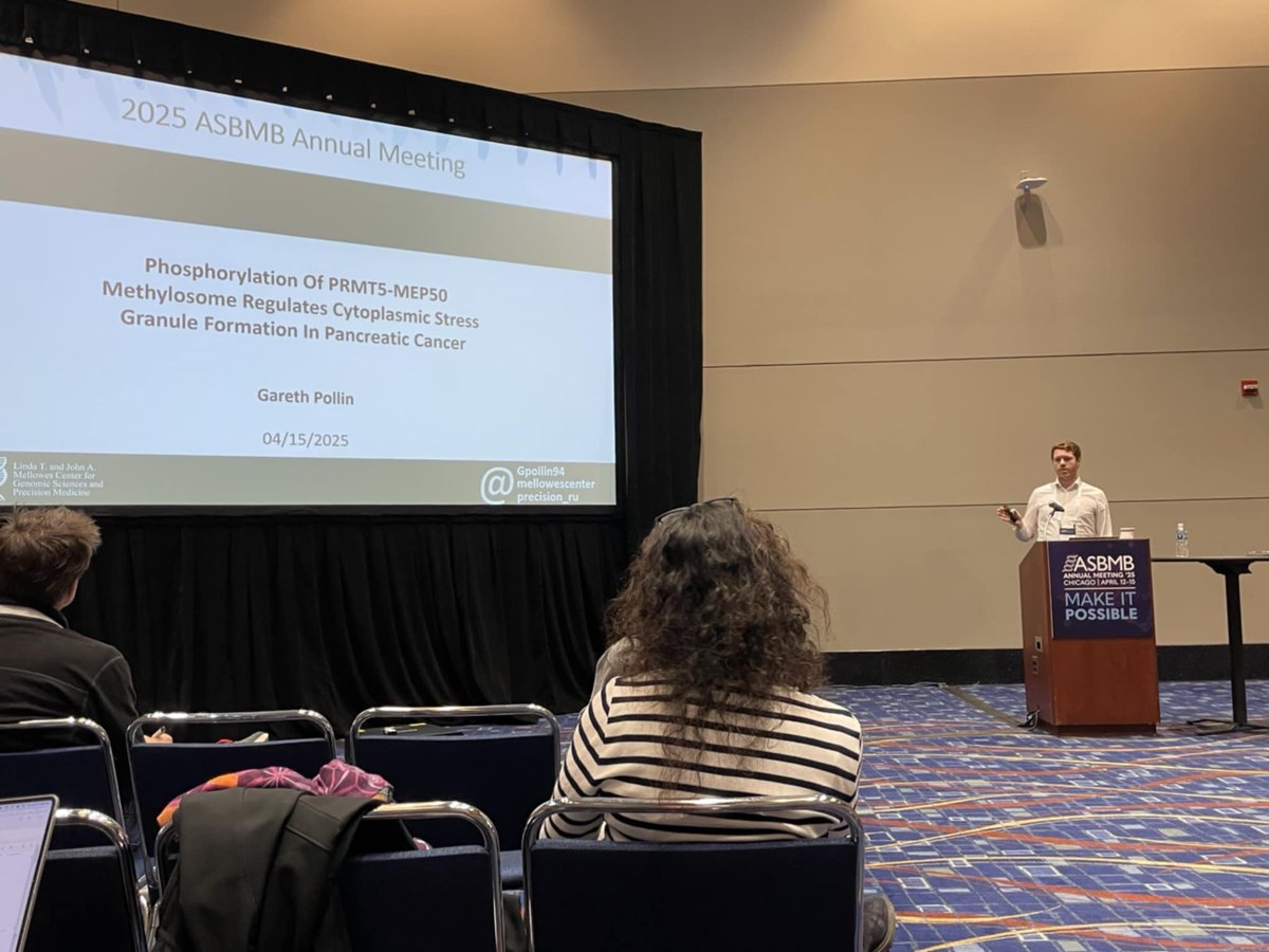 Gareth Pollin (@gpollin94) on Twitter photo Thank you to the <a href="/ASBMB/">ASBMB</a> organizers for the opportunity to share our work from the <a href="/precision_ru/">Dr. Urrutia’s Precision Medicine Site</a> and <a href="/GLomberk/">Gwen Lomberk</a> labs on epigenomic pathways in pancreatic cancer. Grateful to highlight research that aims to uncover new therapeutic targets. <a href="/PanCAN/">PanCAN</a> <a href="/lustgartenfdn/">Lustgarten Foundation</a> <a href="/mellowescenter/">MCW Mellowes Center</a> Thank you to the <a href="/ASBMB/">ASBMB</a> organizers for the opportunity to share our work from the <a href="/precision_ru/">Dr. Urrutia’s Precision Medicine Site</a> and <a href="/GLomberk/">Gwen Lomberk</a> labs on epigenomic pathways in pancreatic cancer. Grateful to highlight research that aims to uncover new therapeutic targets. <a href="/PanCAN/">PanCAN</a> <a href="/lustgartenfdn/">Lustgarten Foundation</a> <a href="/mellowescenter/">MCW Mellowes Center</a>