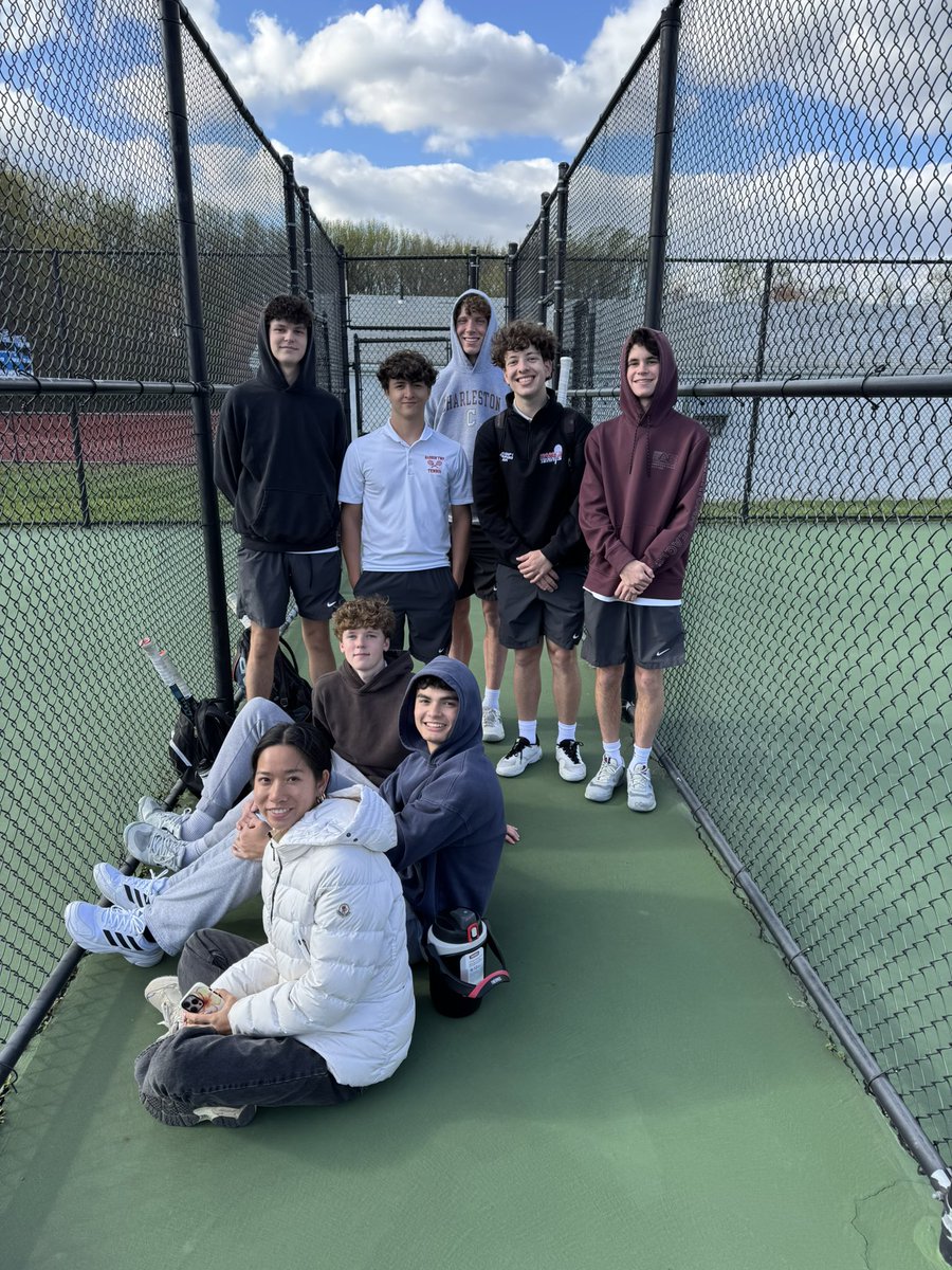 Nice day for a tennis match! Hawks over Gateway.