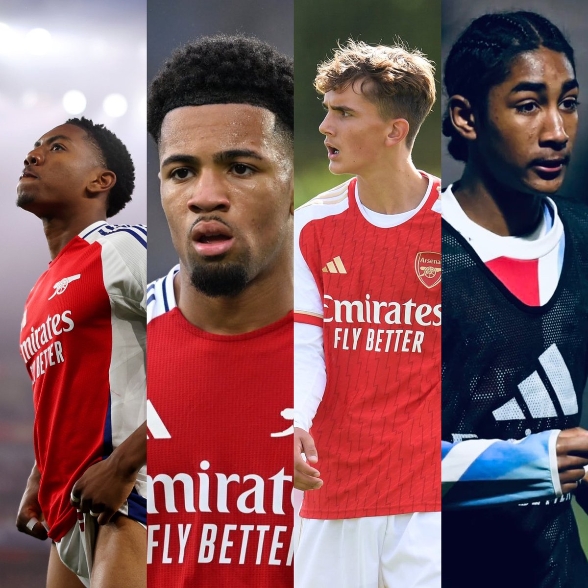 RisingStarXI's tweet image. These 4 Arsenal Players will have an 𝐈𝐍𝐒𝐀𝐍𝐄 𝐈𝐌𝐏𝐀𝐂𝐓 in the club.
Marli Salmon (15).
Max Dowman (15).
Myles Lewis Skelly (18).
Ethan Nwaneri (18).
All made in Hale End.
Chido Obi (17) and Ayden Heaven (18) could be part of the list too.
The Future looks bright ✨