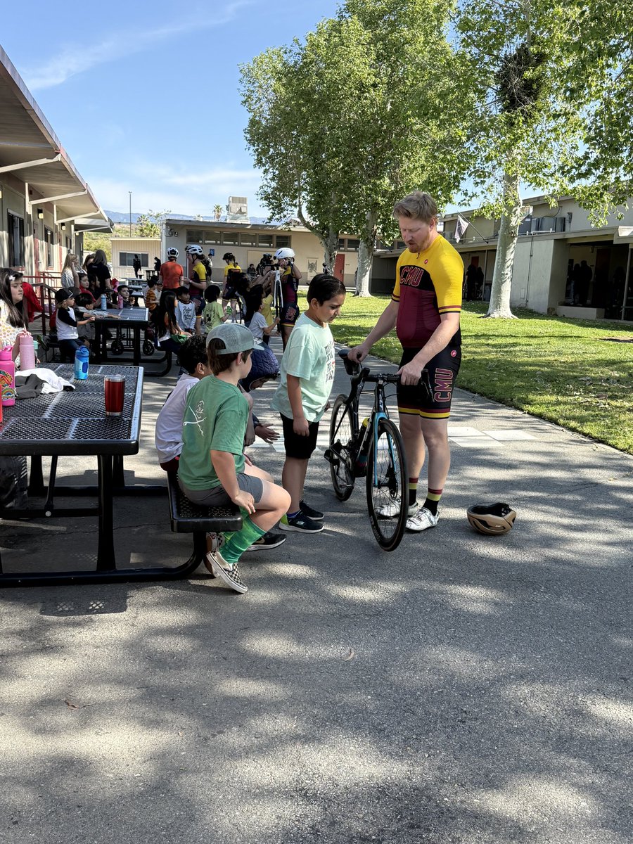 RUSDeAcademy's tweet photo. A big thank you to Team Colorado Mesa University coming out last week to present their cycling team that participated in the Redlands Bicycle Classic!  The kids thoroughly enjoyed it and had great questions! https://t.co/hvJC215fE2