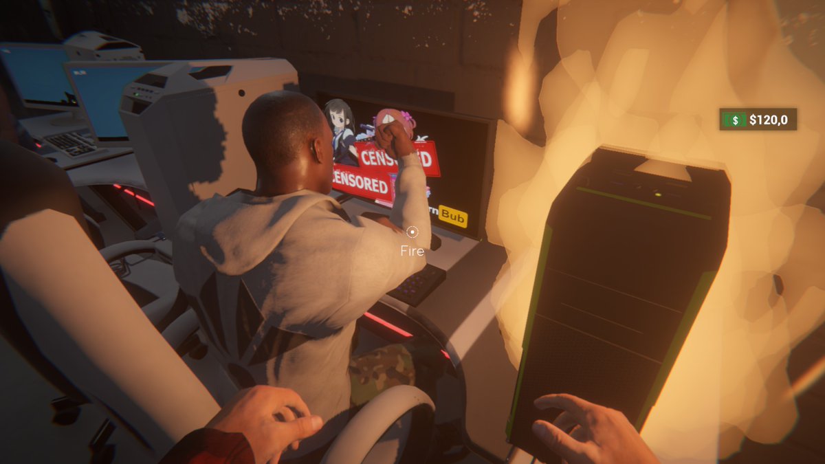 muratgulerim's tweet image. Gamsız pezevenk ne izliyorsa pc yi yaktı. 😂 #internetcafesimulator2