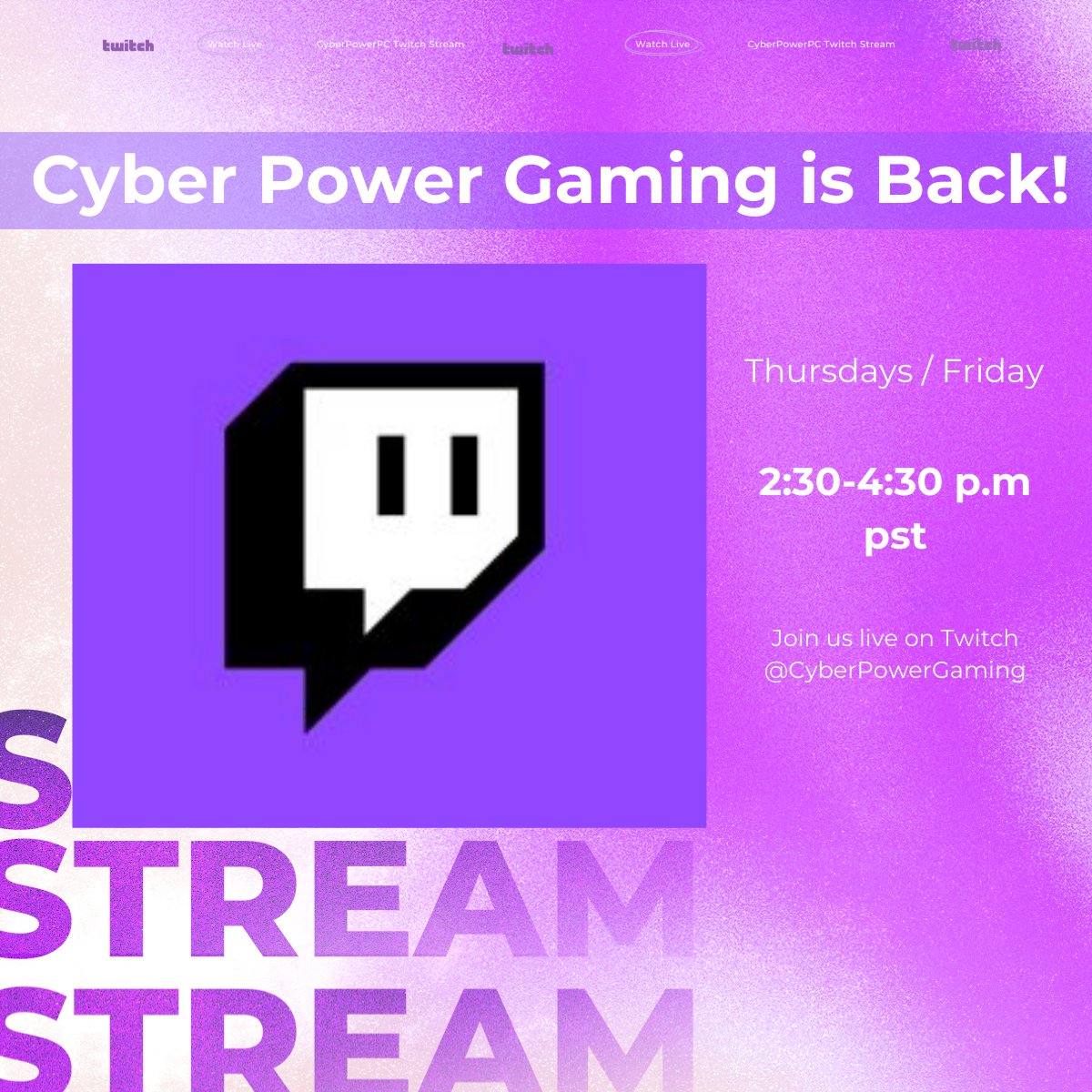 We gonna be streaming more often now !!🤭 Join our streams so we can connect with our cyber power family 🧡