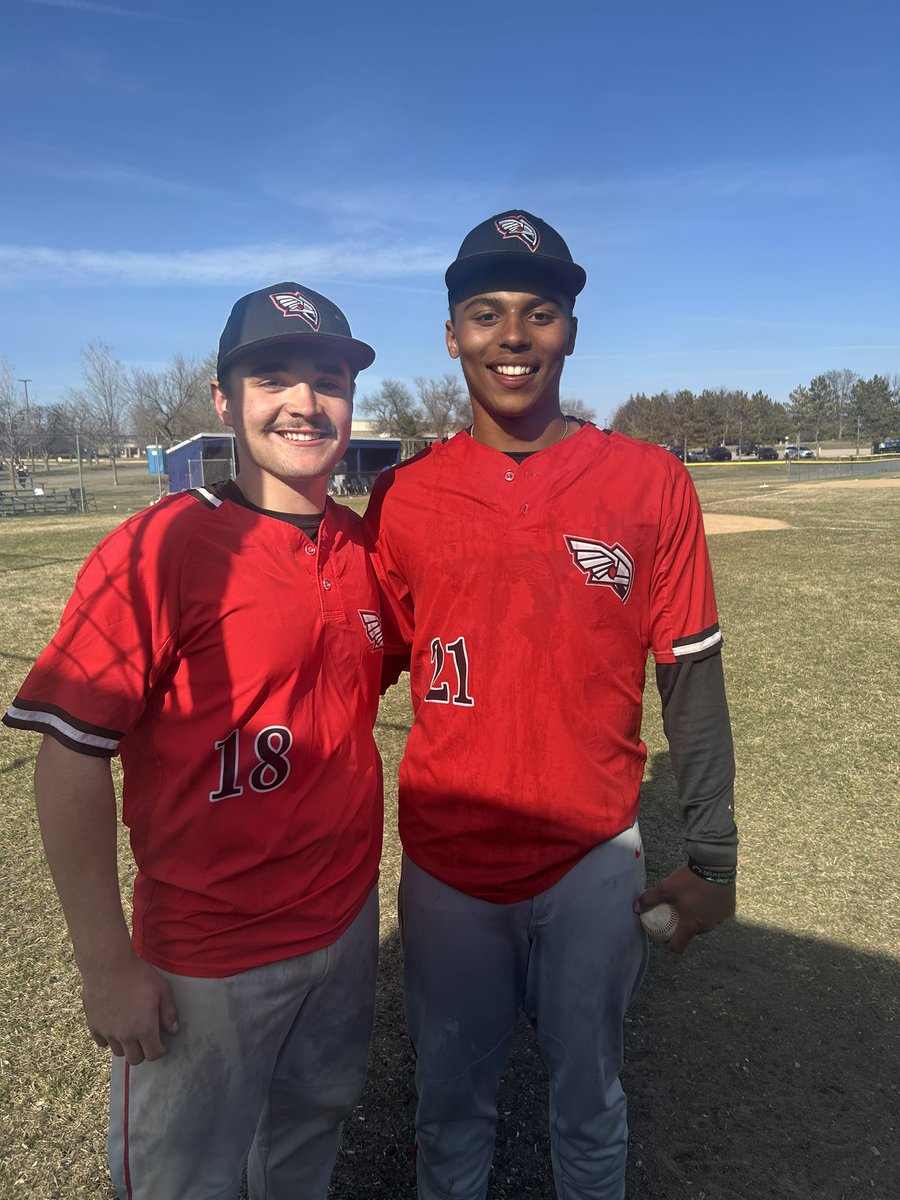 The first perfect game in <a href="/ATCCBaseball/">Alexandria College Legends Baseball</a> history! DaShaun Robinson strikes out 15! Battery mate <a href="/CadenEvers/">Caden Evers</a> pictured in this historic moment with him. 5-0 Legends win! <a href="/KingofJUCO/">KingofJUCO</a> <a href="/NJCAABaseball/">NJCAA Baseball</a>