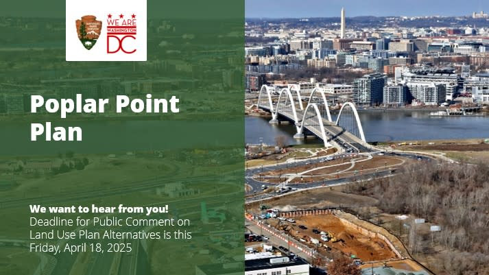 Help shape the future of Poplar Point! The District of Columbia government and the National Park Service want to hear from you by Friday. Visit the Poplar Point Plan website to learn more about the process and provide your comments: publicinput.com/poplarpoint  

#DCBridgePark