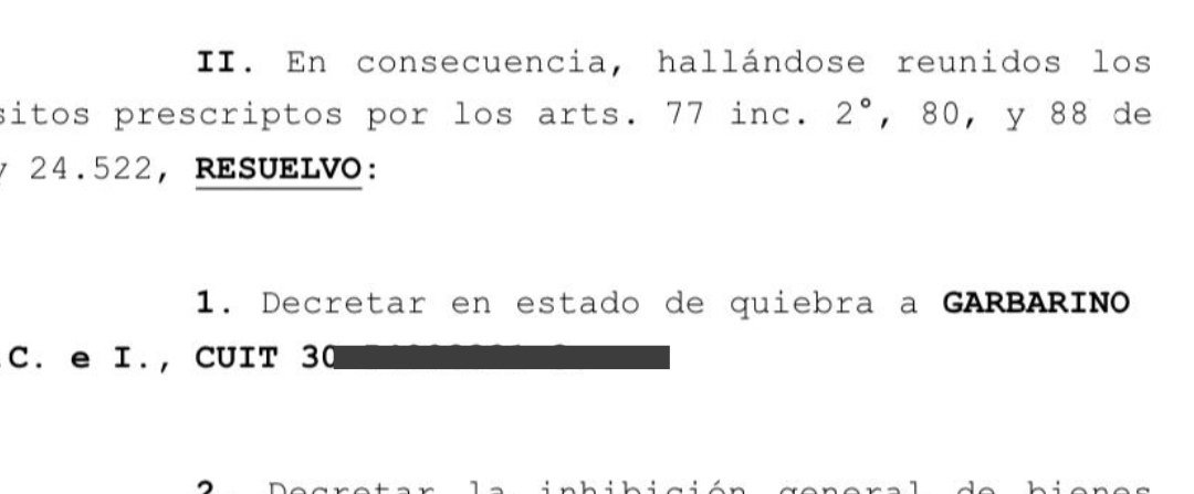 SebiTurtora's tweet photo. 💣La justicia decretó la QUIEBRA de Garbarino. 

El peor final: 

el ex tesorero de San Lorenzo y ex funcionario K Charly Rosales (dueño de la empresa) dejó a miles de trabajadores en la calle y sin cobrar. https://t.co/Us1qskRJjy