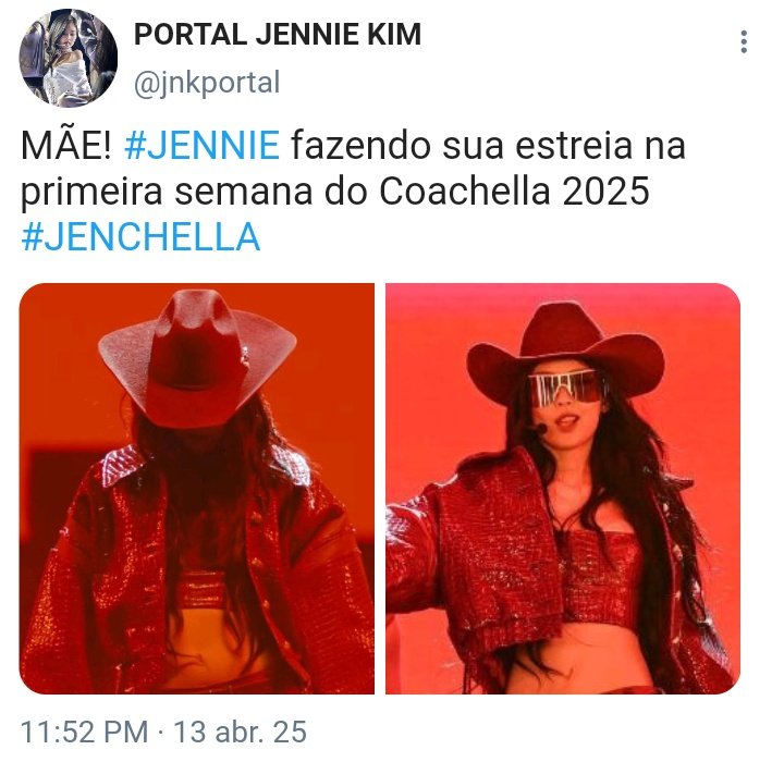 jenniecowgirl's tweet photo. Jenlisa AU • rumors (are terrible and cruel, but most of them are true)

Jennie é uma cantora em ascensão fazendo sua estréia no Coachella. Lisa é uma atriz que buscava apenas se distrair da rotina de filmagens.

ou

Onde um rumor acaba se tornando a oportunidade perfeita. https://t.co/0H9X4JtXcw