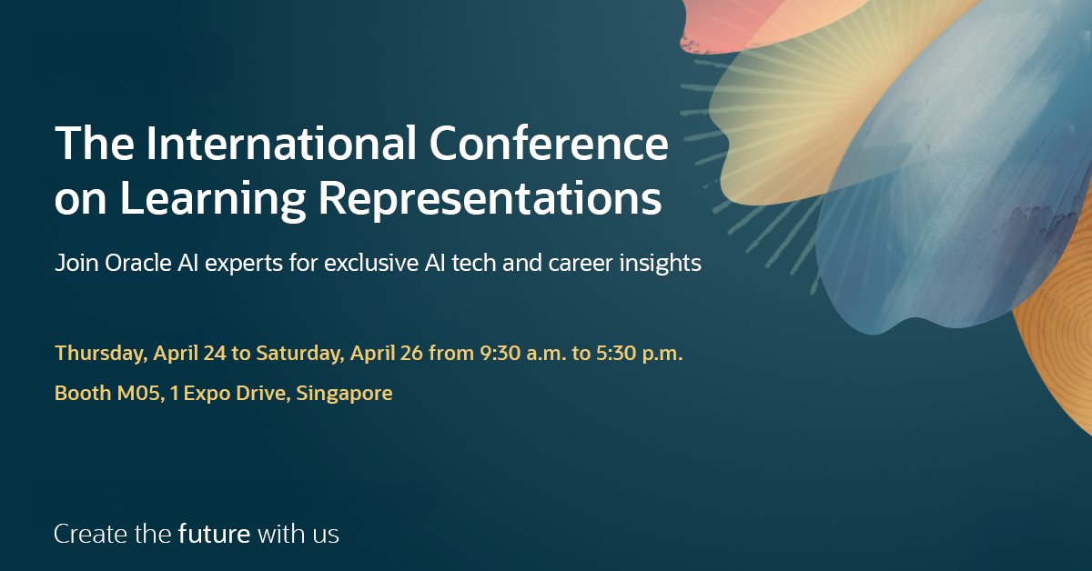 We’re proud to sponsor #ICLR2025! Join us there to meet Oracle AI leaders and discuss tech careers. Sign up: social.ora.cl/60132yVac