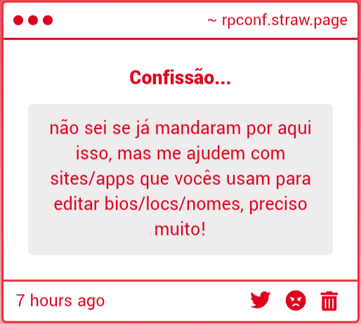 ৎ ꯭Ꮯonfissões ⌕𝓡𝘗 tweet media