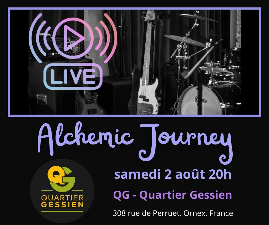 AlchemicJourney's tweet photo. We are back in concert to the QG Gessien in August! 🤟😎
#Music #Rock #Blues #Psychedelic #Stoners #Art #Culture #Live #Concert #QGGessien #BrasserieGessienne #PaysdeGex #Ornex #BassinBellegardien #BellegardesurValserine #Valserhone #Ain #AuvergneRhoneAlpes #AlchemicJourney https://t.co/6eZ3RuWEg0