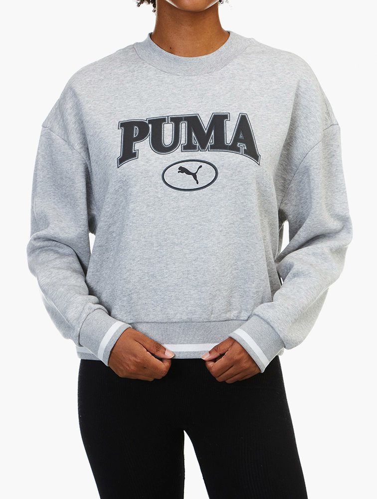 The PUMA Light Gray Heather Squad Crew Sweatshirt combines casual comfort with sporty style for everyday wear.

#PUMA #SquadCrew #LightGrayHeather #CasualStyle #Athleisure #ComfortWear #Streetwear #EverydayEssentials #SportyLook