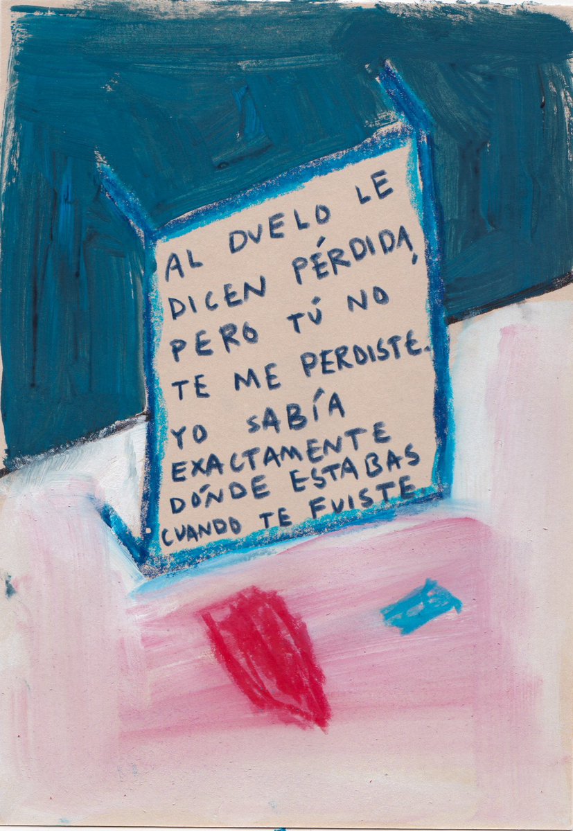 Fig. 1: “Al duelo le dicen pérdida.” (Mixta sobre papel)