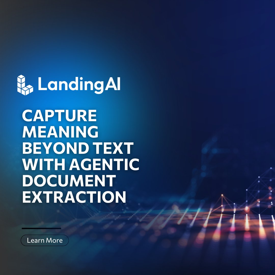 LandingAI's tweet image. Forget partial insights. 📊 Agentic Document Extraction delivers complete comprehension from documents—extracting data from images, charts &amp;amp; complex layouts with precision. Learn more: landing.ai/agentic-docume… #VisualAI #AgenticDocumentExtraction