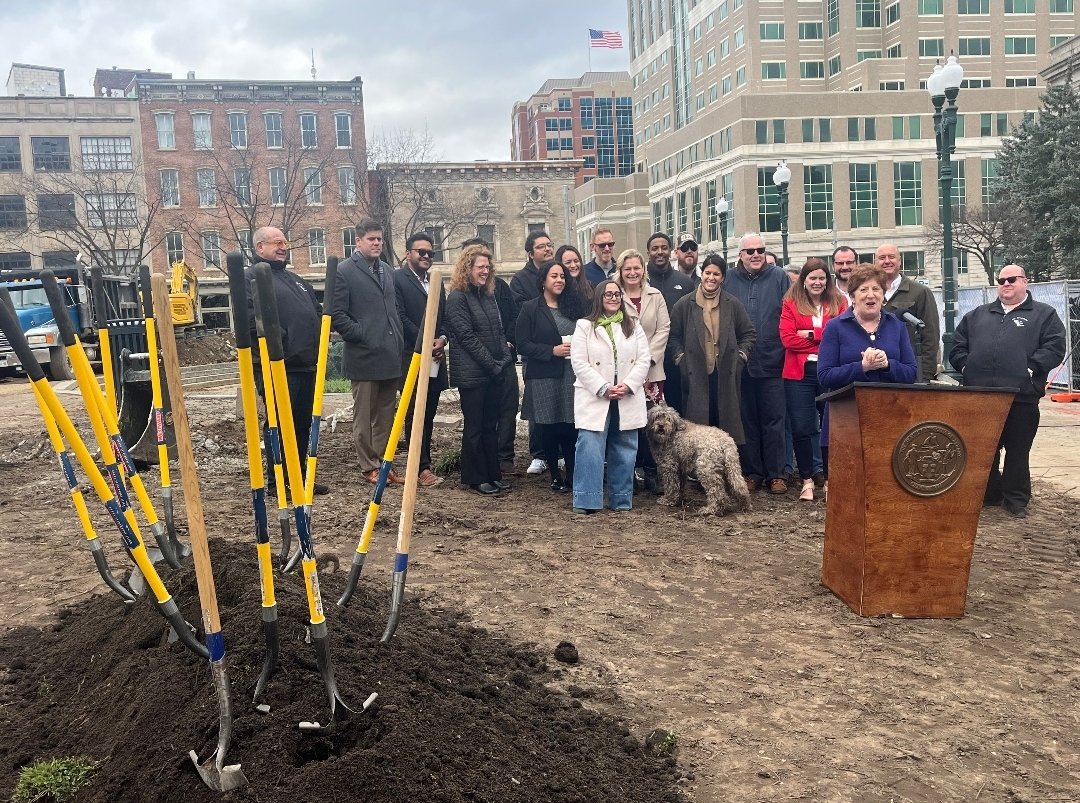 Thrilled to join <a href="/MayorSheehan/">Albany Mayor Kathy Sheehan</a> <a href="/johnmcdonald108/">John T. McDonald III - Member of NYS Assembly</a> <a href="/soniafrederick0/">Sonia Frederick</a> <a href="/GinnieFarrell/">Ginnie Farrell</a> <a href="/AlbanyBID/">Downtown Albany BID</a> to break ground on Tricentennial Park's latest project today. 

I can't wait to see this summer's Alive @ 5 lineup at the park and the energy it will bring downtown Albany. This is