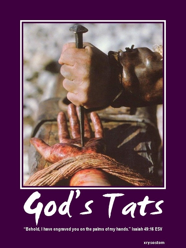 xrysostom's tweet photo. "I have engraved you on the palms of My hands." Isaiah 49:16
#Jesus #Christ #Passion #Crucifixion #Isaiah49 #Tattoo #Tats #GodsTats #Atonement #NewLife #BookOfLife #Prophecy https://t.co/uQjgfqdBND
