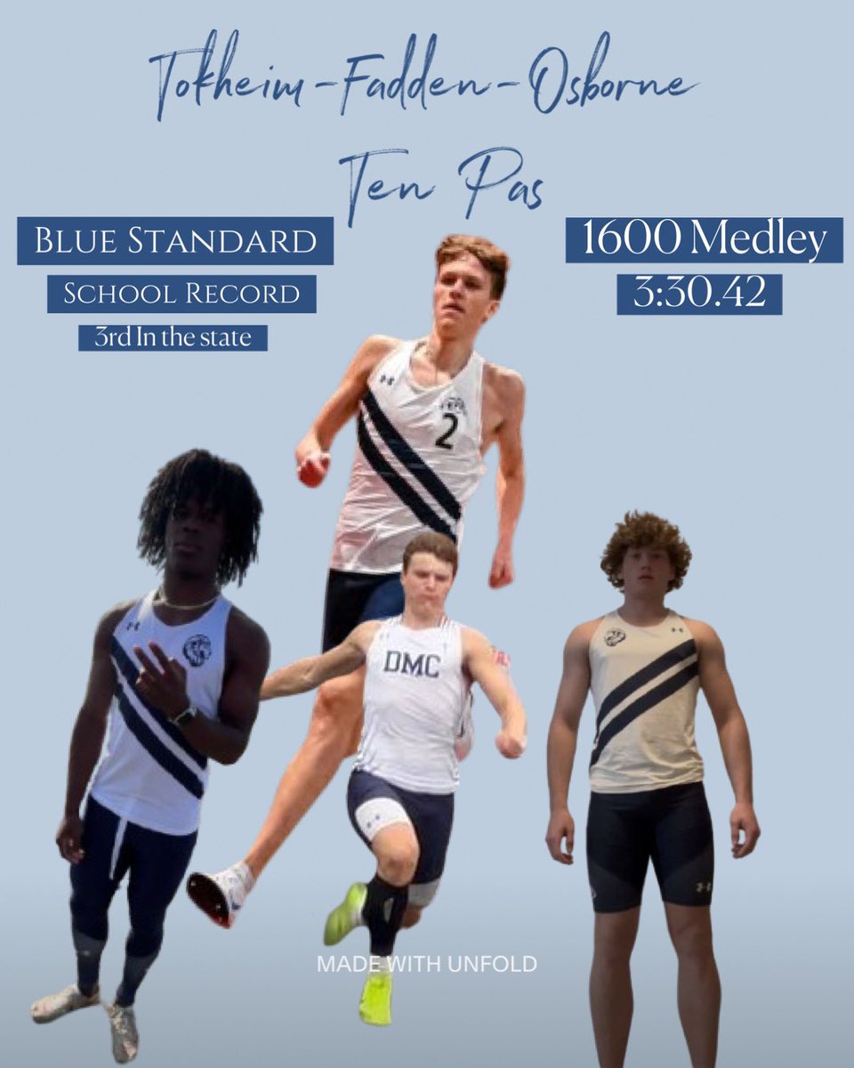 Davis Tokheim (@davistokheim) on Twitter photo Yesterday the 1600 Medley came in first with a time of 3:30.42. Me <a href="/MalachiOsborne0/">Malachi Osborne</a>, <a href="/Fadden_Jace11/">Jace Fadden</a> & <a href="/CalebTenPas/">Caleb Ten Pas</a>, ran a Blue Standard & and a school record!! More to come.
#DrakeBound Yesterday the 1600 Medley came in first with a time of 3:30.42. Me <a href="/MalachiOsborne0/">Malachi Osborne</a>, <a href="/Fadden_Jace11/">Jace Fadden</a> & <a href="/CalebTenPas/">Caleb Ten Pas</a>, ran a Blue Standard & and a school record!! More to come.
#DrakeBound