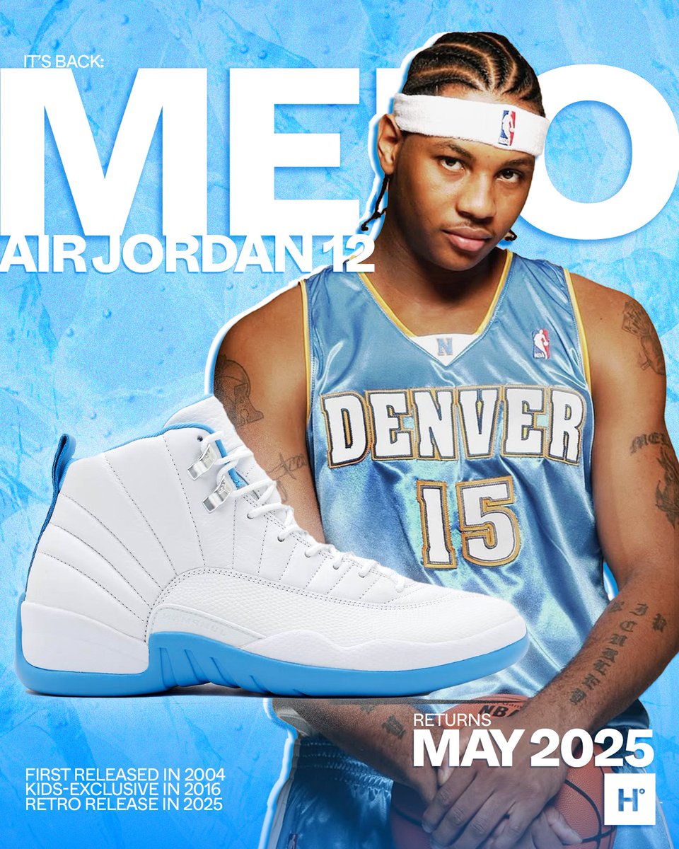 houseofheat's tweet photo. The Melo 12s are back this May! 🥶 https://t.co/hbW8EEfh16