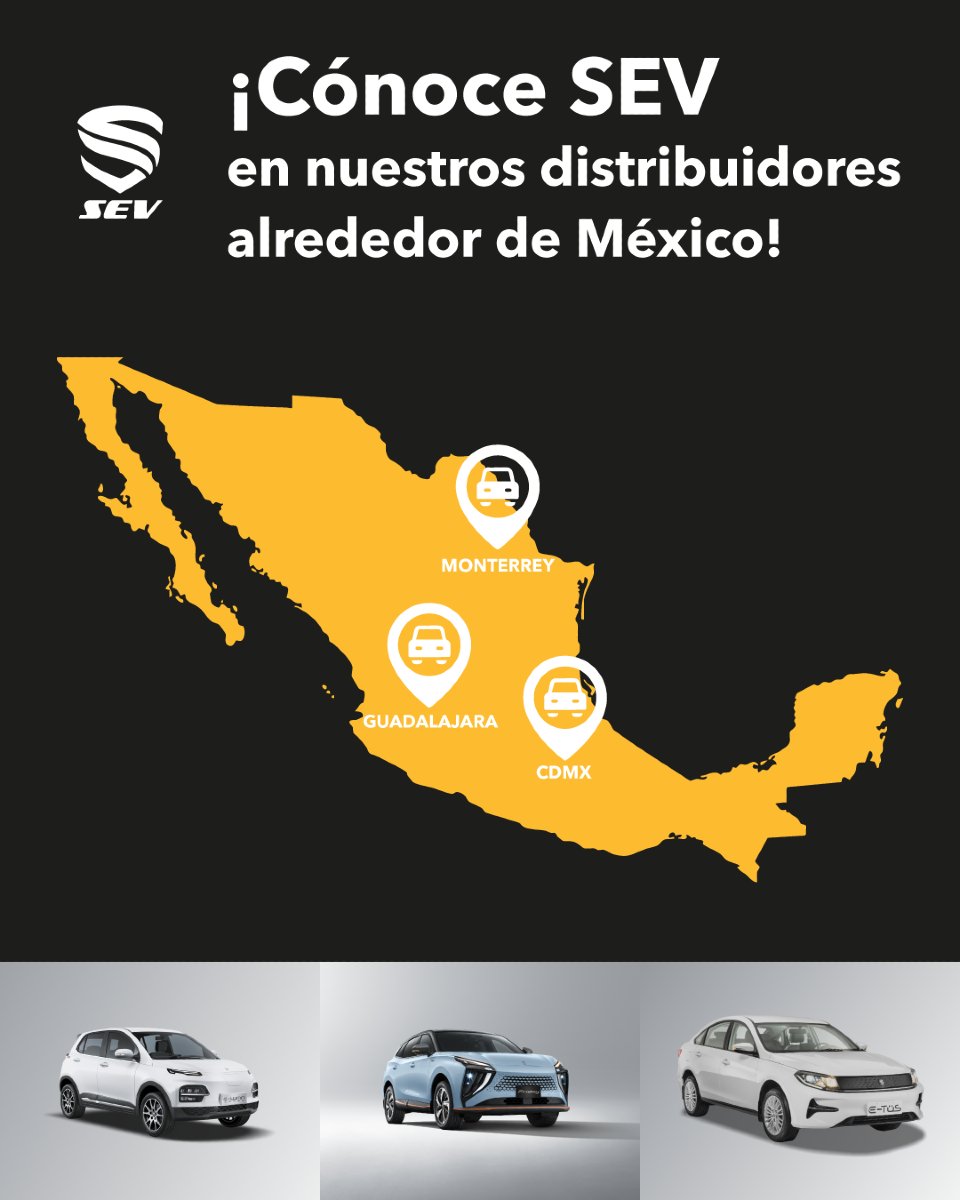 ¡SEV para todos!

Ingresa a autosev.mx y encuentra nuestros distribuidores alrededor de la República Mexicana!

Autos eléctricos para todo México.