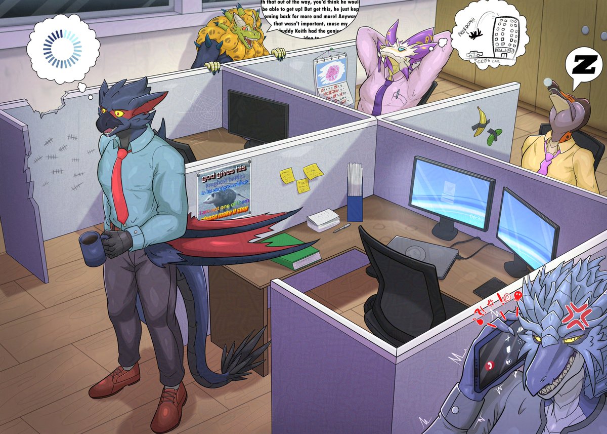 Comm for private client. Channeled all my past office experiences for this one.
#furry #furryart #anthroart #monsterhunter #monsterhunterfanart