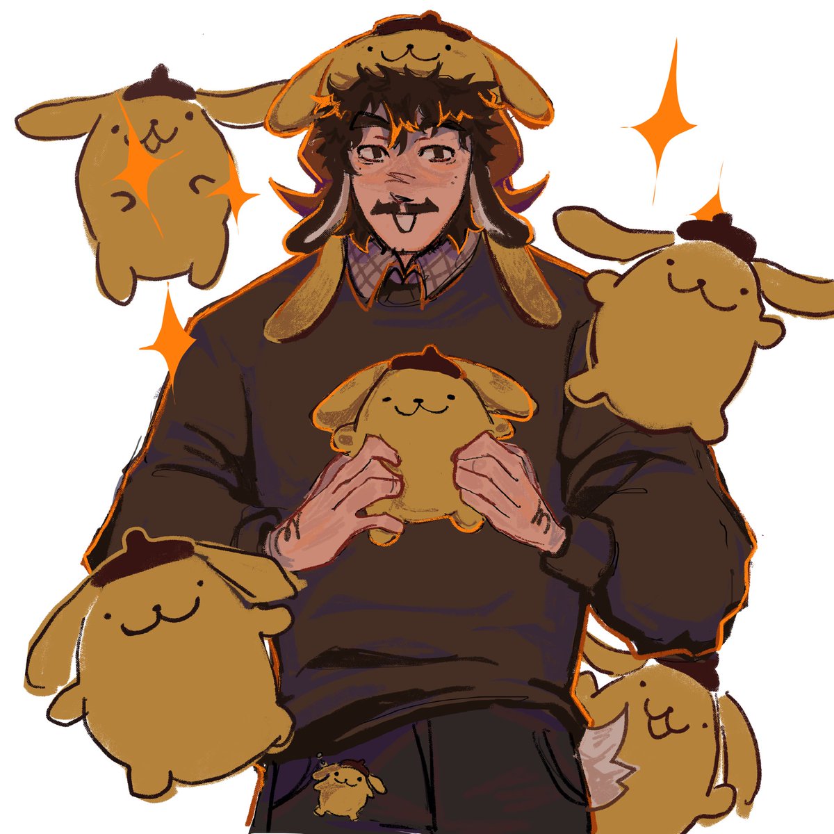 curryque_'s tweet image. schlatt if he loved pompompurin