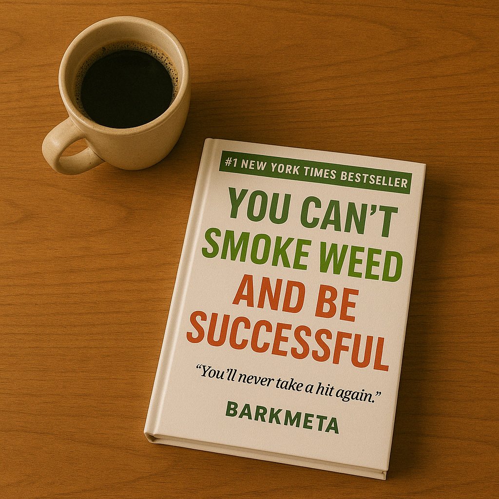 Just finished You Can’t Smoke Weed and 

Be Successful by <a href="/barkmeta/">Bark</a> …

Whew. Life-changing.

It’s raw, real, and exactly the slap I 

needed.

No more fog. No more excuses.

Locked in on my purpose now.

“You’ll never take a hit again” — and I won’t.