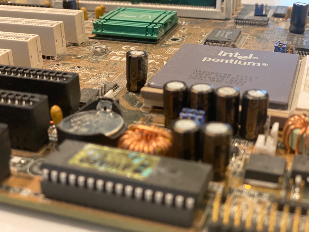 Dusting off this board so I can benchmark… a 16-bit ISA card? Shenanigans.
