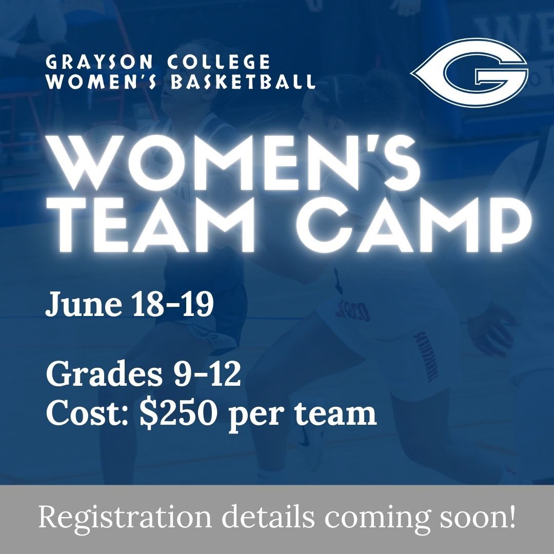 Grayson College Women's Basketball (@graysonwbb) on Twitter photo We still have availability left! Get your teams together, and come compete against teams from Texas and Oklahoma! Registration coming soon.
Contact lowes@grayson.edu with any questions!!
<a href="/CoachBSimm0/">Simeon Burton</a> We still have availability left! Get your teams together, and come compete against teams from Texas and Oklahoma! Registration coming soon.
Contact lowes@grayson.edu with any questions!!
<a href="/CoachBSimm0/">Simeon Burton</a>