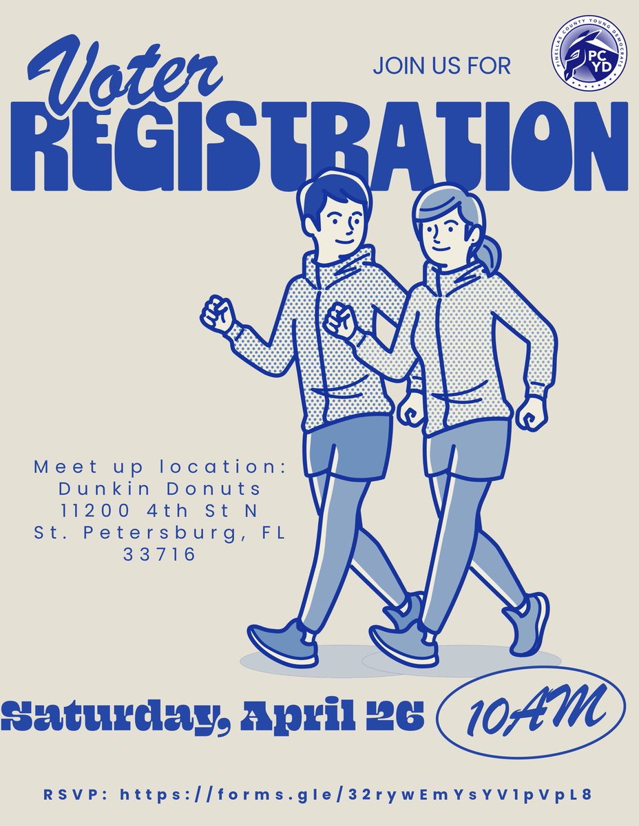 Hey friends! PCYD is doing a voter registration canvass next weekend and would love for you to join us.

No experience needed, just good vibes, comfy shoes, water and sunscreen!

Hit the link in bio to sign up. Hope to see you there!