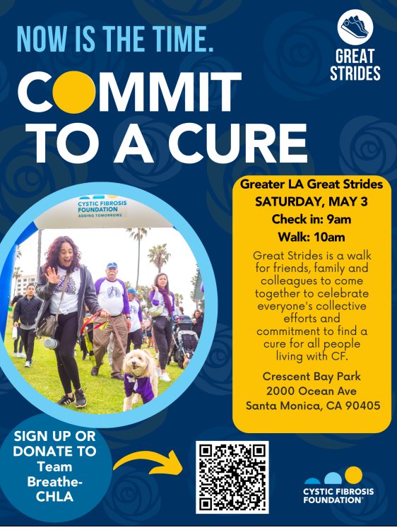 Elizabeth B Burgener (@ebburgenermd) on Twitter photo Support <a href="/ChildrensLA/">Children's Hospital LA</a> Team Breathe at the <a href="/CF_Foundation/">Cystic Fibrosis Foundation</a> Great Strides Los Angeles!! #cysticfibrosis Support <a href="/ChildrensLA/">Children's Hospital LA</a> Team Breathe at the <a href="/CF_Foundation/">Cystic Fibrosis Foundation</a> Great Strides Los Angeles!! #cysticfibrosis