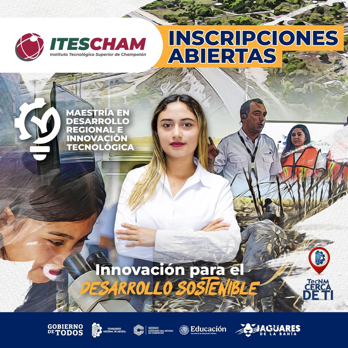 Inscríbete a la Maestría en Desarrollo Regional e Innovación Tecnológica del #ITESCHAM!
Impulsa el cambio desde la ciencia, tecnología e innovación.

Info: bit.ly/42gb0zQ
Regístrate: bit.ly/4ijGIku

#JaguaresDeLaBahía #TecNMChampotón #GobiernoDeTodos