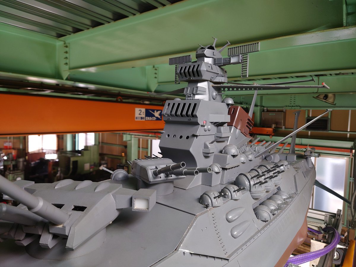 hiten09's tweet photo. 戻って見てみましたが
やっぱり色々違いますねー
うちのと比べると同じ縮尺なのに
かなり大きさも大きかったです
並べて撮りたい！！
誰に言えば並べて撮影できま��かぁ！
#ヤマト3199 https://t.co/6A2WSvM4j5