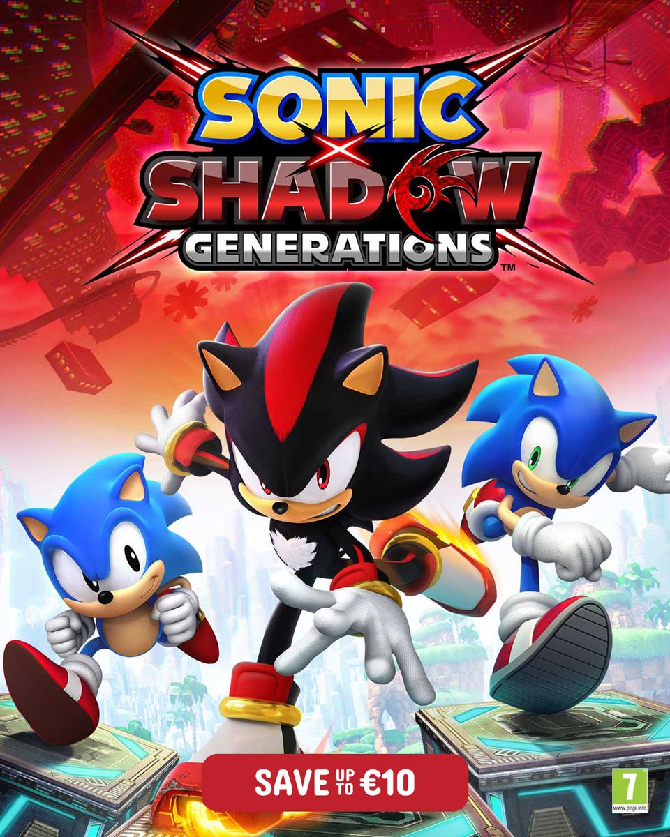 Save Up to €10.00 on Sonic x Shadow Generations

Shop now at Smyths Toys 👉 tinyurl.com/749rtjcv